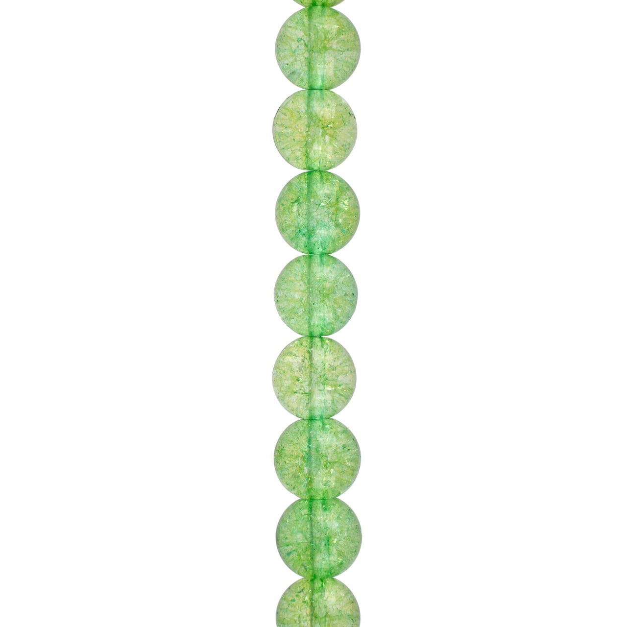 12 Pack: Light Green Quartz Round Beads by Bead Landing™